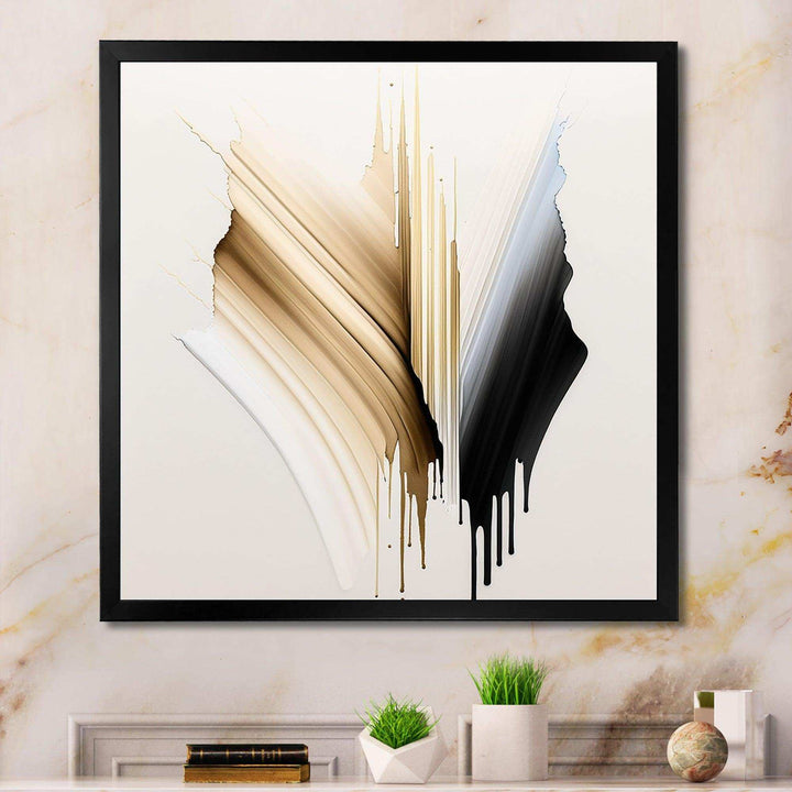 Minimalism Pink And Gold Cubic Fusion IV - Modern Living Room Wall Decor