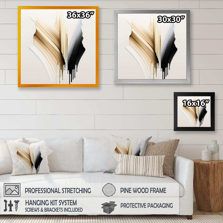 Minimalism Pink And Gold Cubic Fusion IV - Modern Living Room Wall Decor