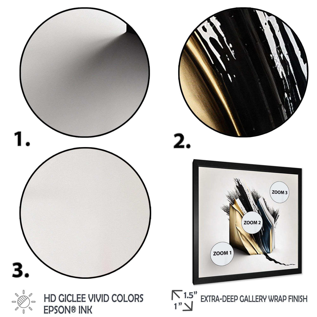 Black And Gold Cubic Expression VI - Modern Bedroom Wall Art