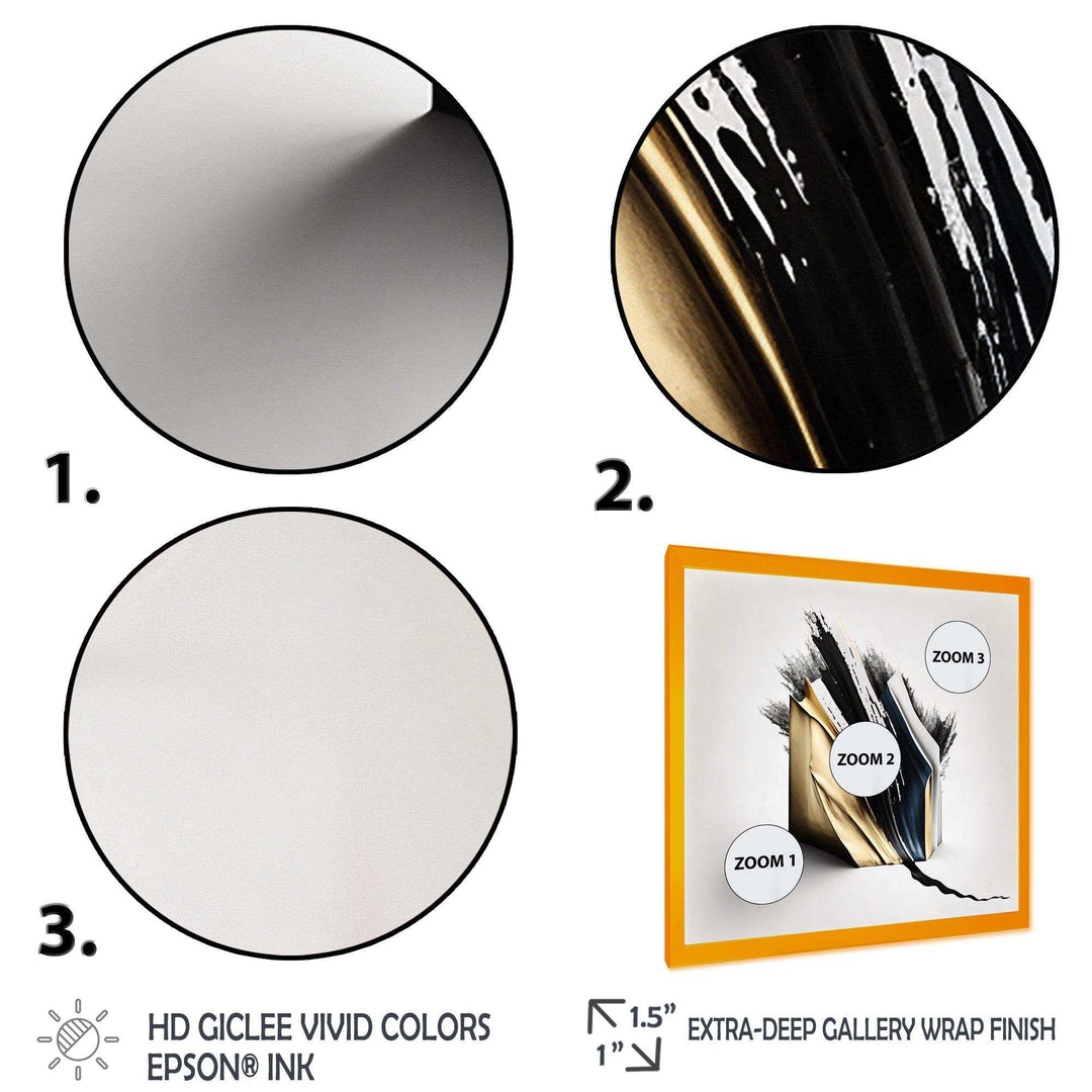 Black And Gold Cubic Expression VI - Modern Bedroom Wall Art