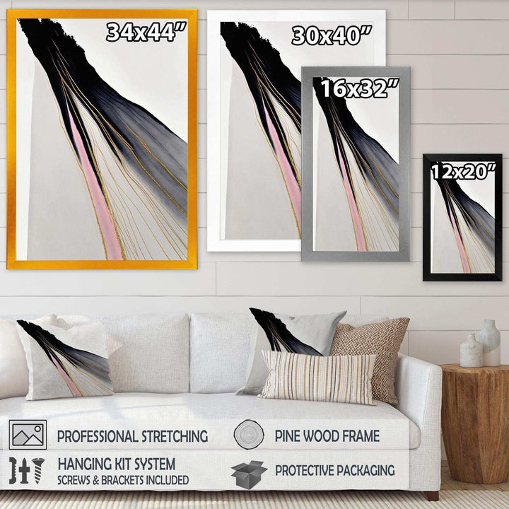 Minimalism Pink And Gold Cubic Fusion VI - Modern Wall Art Prints