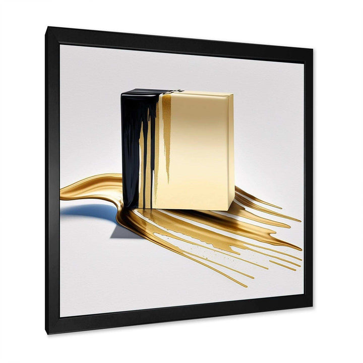 Black And Gold Cubic Expression VIII - Modern Wall Art Prints