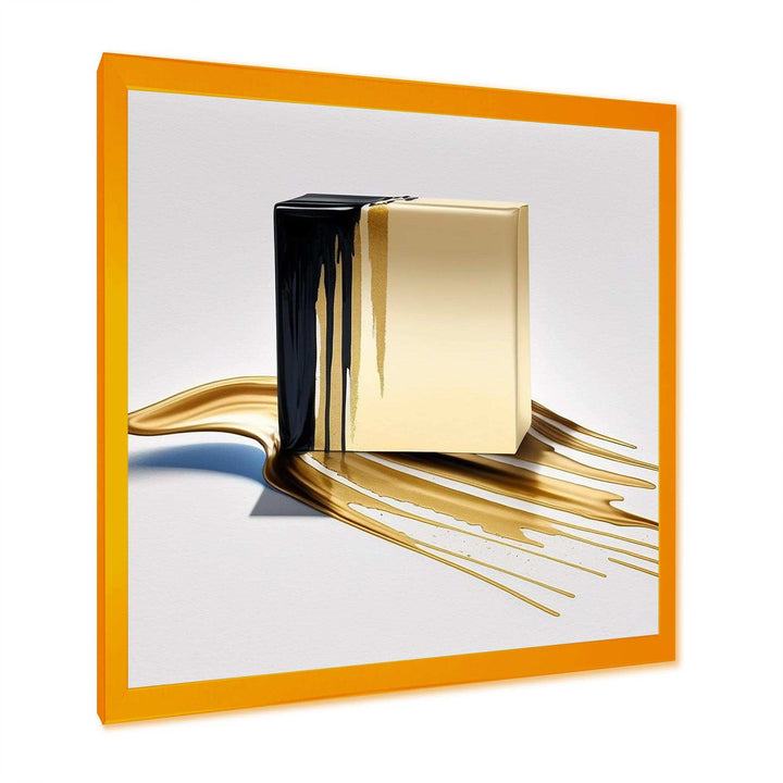 Black And Gold Cubic Expression VIII - Modern Wall Art Prints