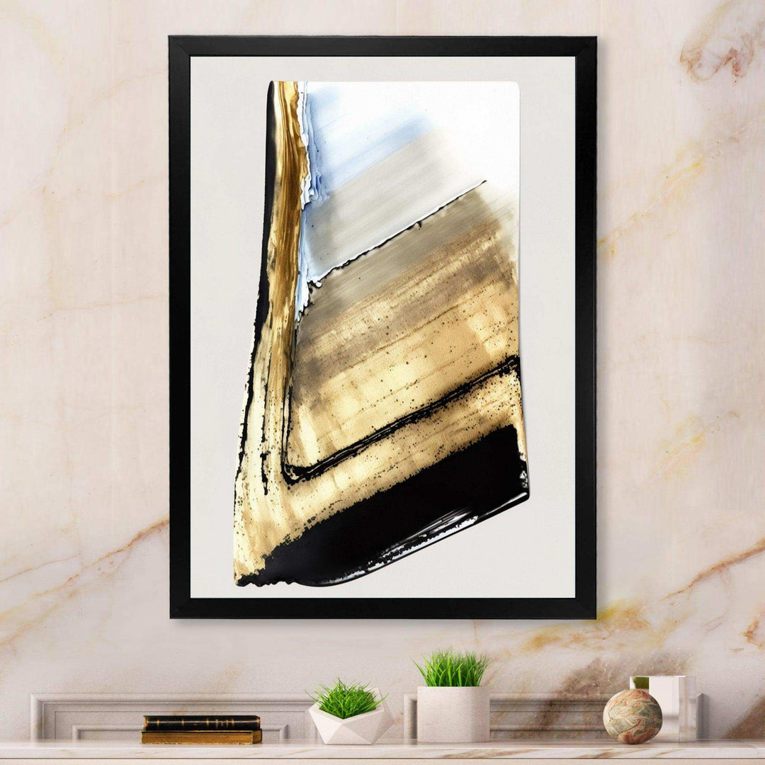 Black And Gold Cubic Expression XI - Modern Canvas Wall Art