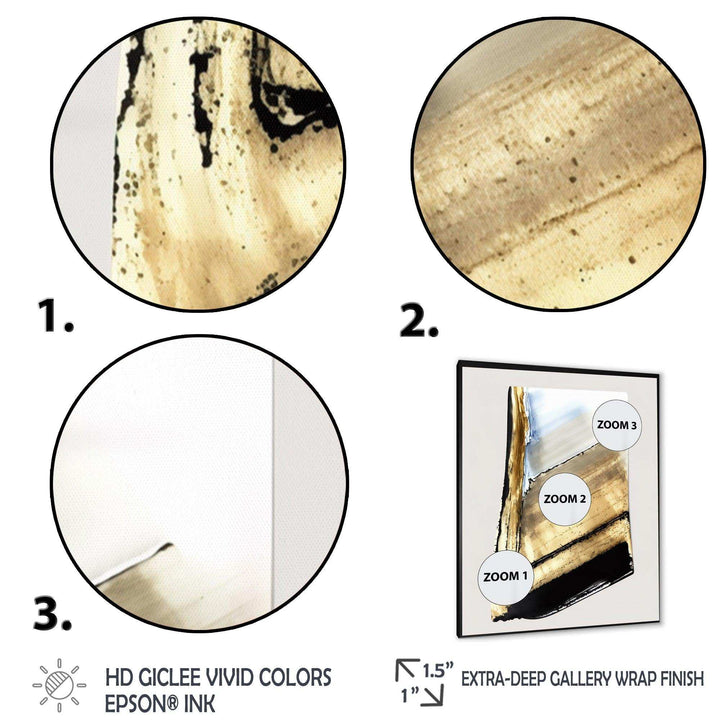 Black And Gold Cubic Expression XI - Modern Canvas Wall Art