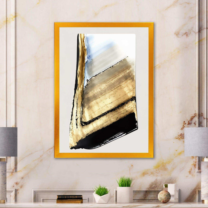 Black And Gold Cubic Expression XI - Modern Canvas Wall Art