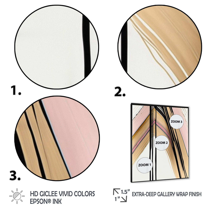 Minimalism Pink And Gold Cubic Fusion IX - Modern Wall Art Prints
