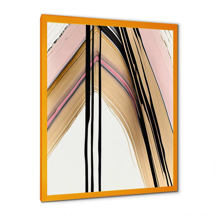 Minimalism Pink And Gold Cubic Fusion IX - Modern Wall Art Prints