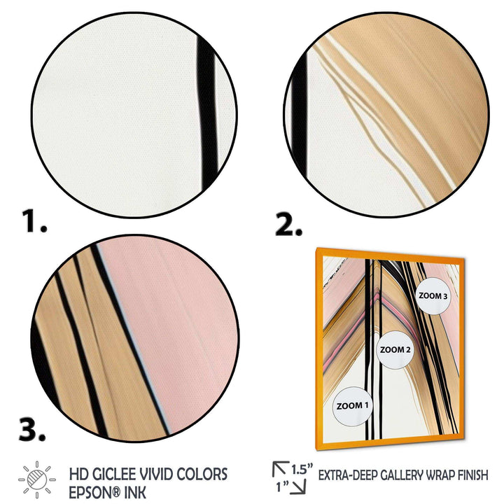 Minimalism Pink And Gold Cubic Fusion IX - Modern Wall Art Prints
