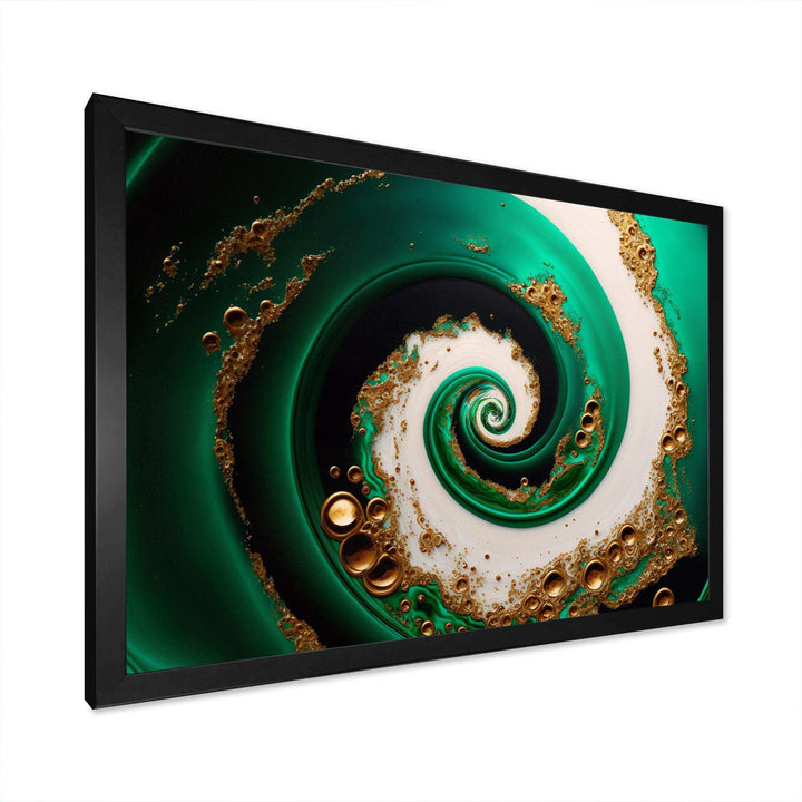 Green And Gold Crashing Waves I - Modern Wall Art Prints