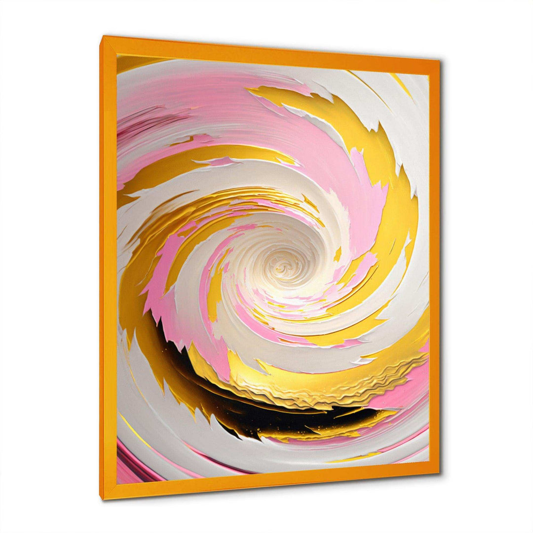 Pink Watercolor Circular Abstract II - Modern Bedroom Wall Art