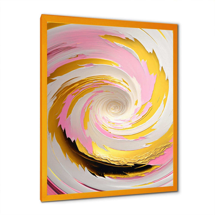 Pink Watercolor Circular Abstract II - Modern Bedroom Wall Art