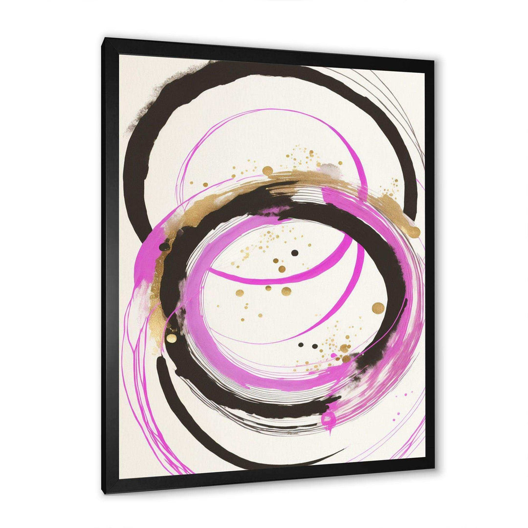 Pink And Gold Liquid Art  - Modern Living Room Wall Decor