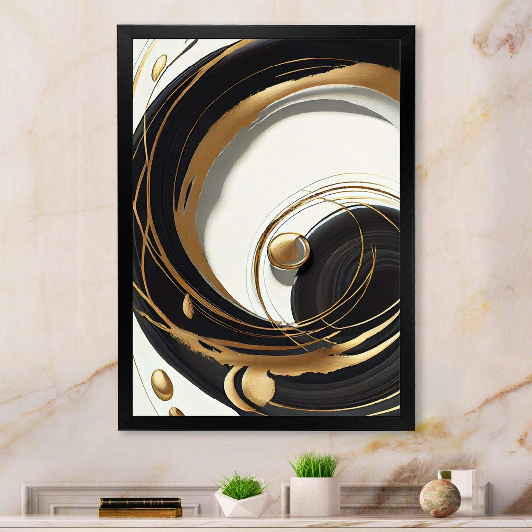Gold Glamour Circle II - Modern Wall Art Prints