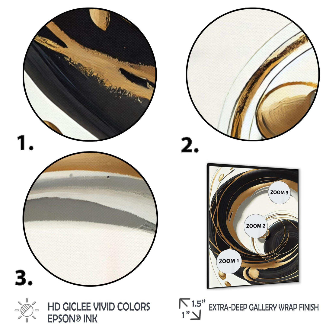 Gold Glamour Circle II - Modern Wall Art Prints