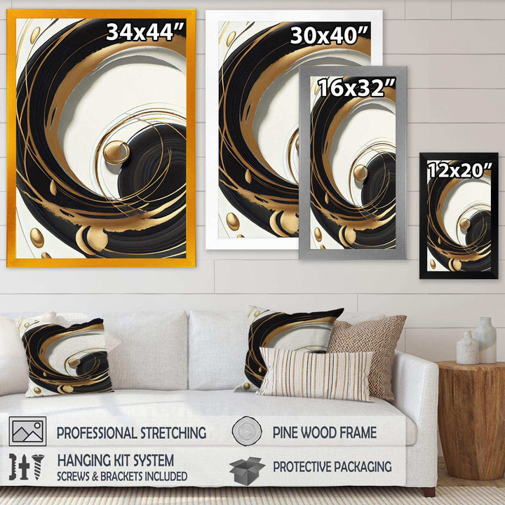 Gold Glamour Circle II - Modern Wall Art Prints