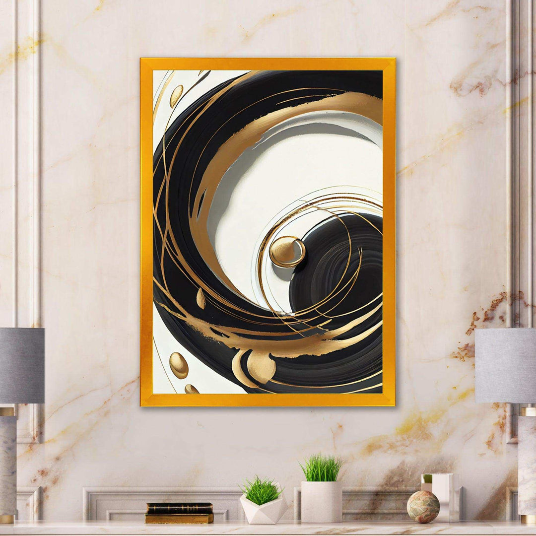 Gold Glamour Circle II - Modern Wall Art Prints