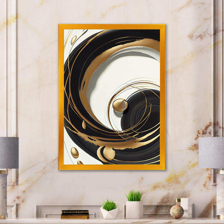 Gold Glamour Circle II - Modern Wall Art Prints