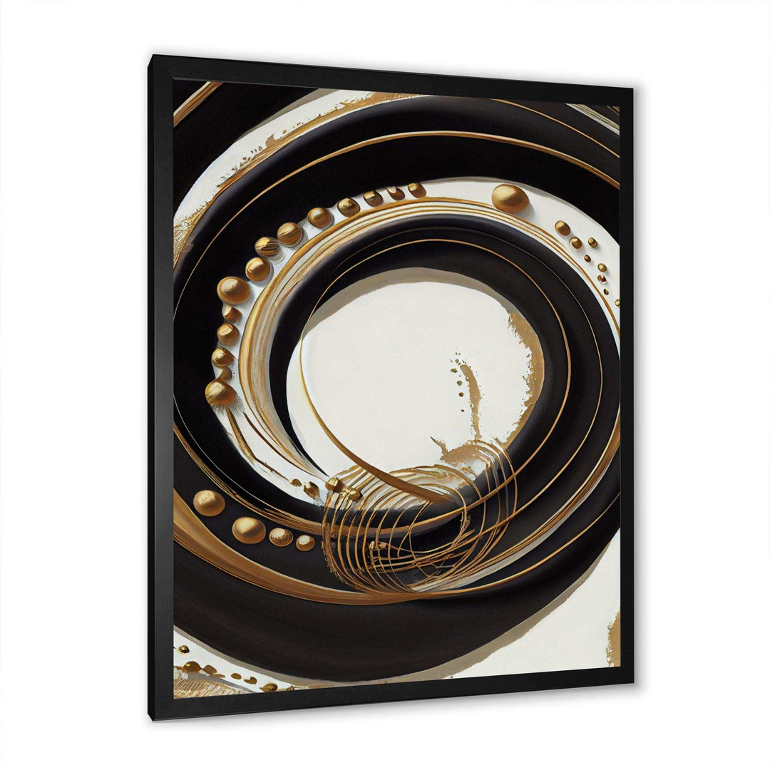 Gold Glamour Circle III - Modern Canvas Wall Art