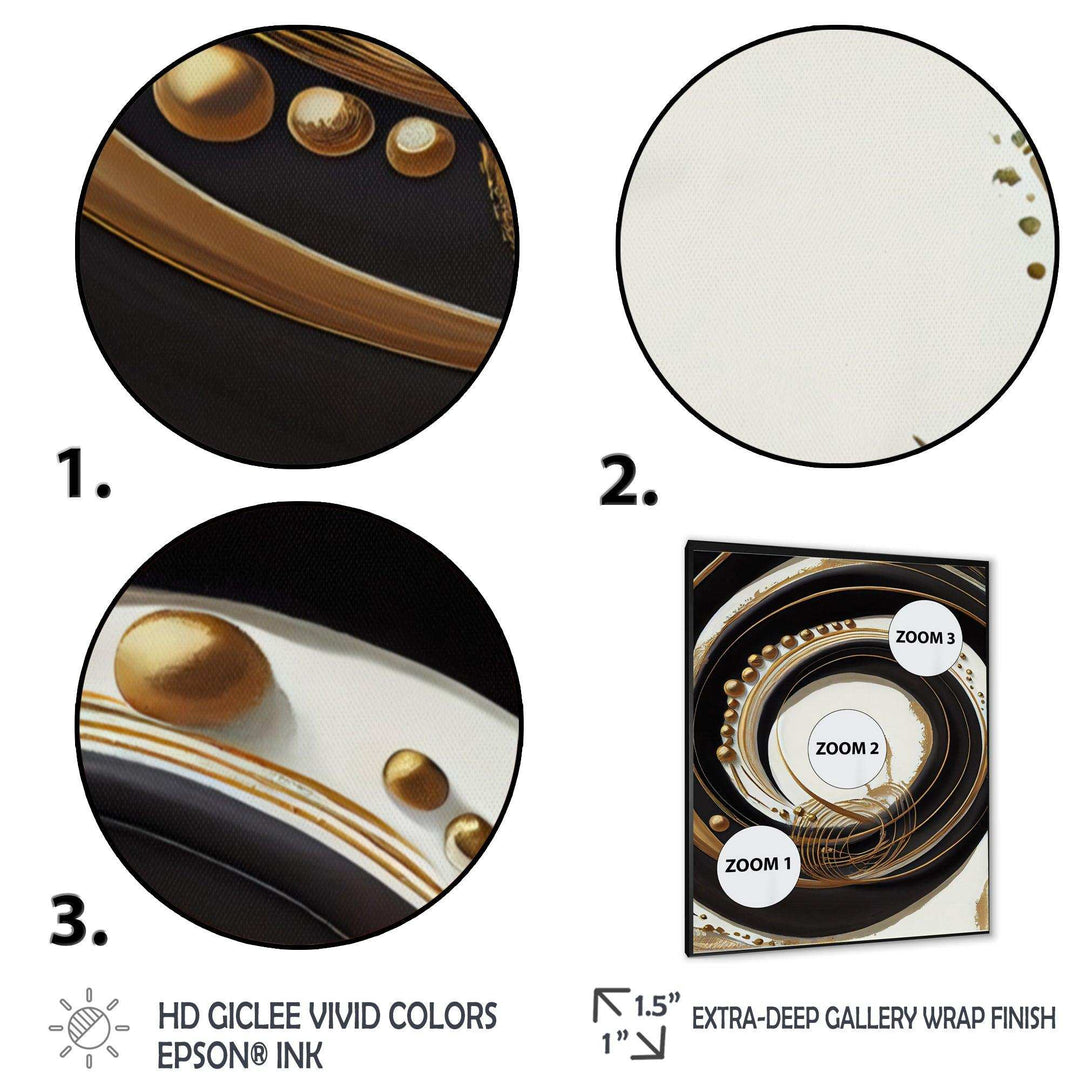 Gold Glamour Circle III - Modern Canvas Wall Art