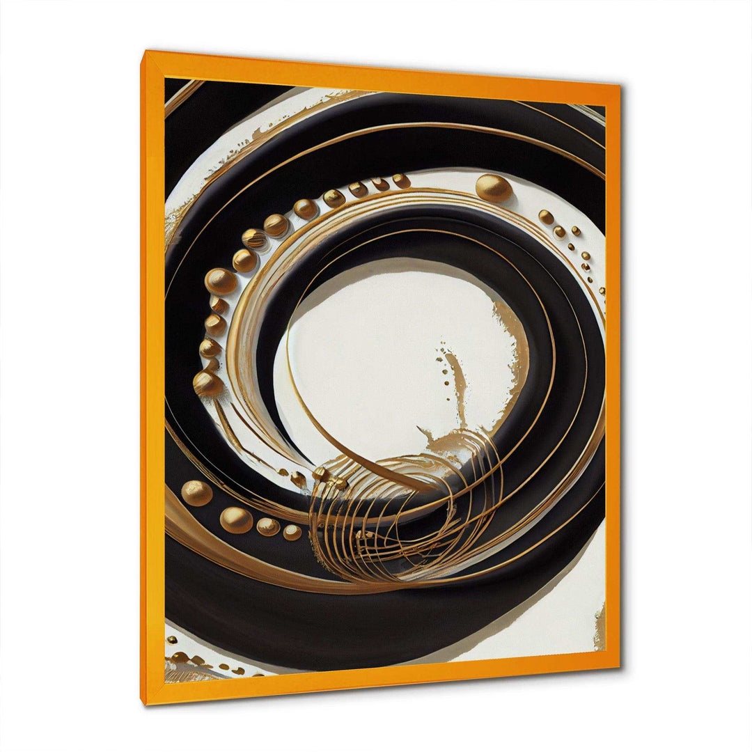 Gold Glamour Circle III - Modern Canvas Wall Art