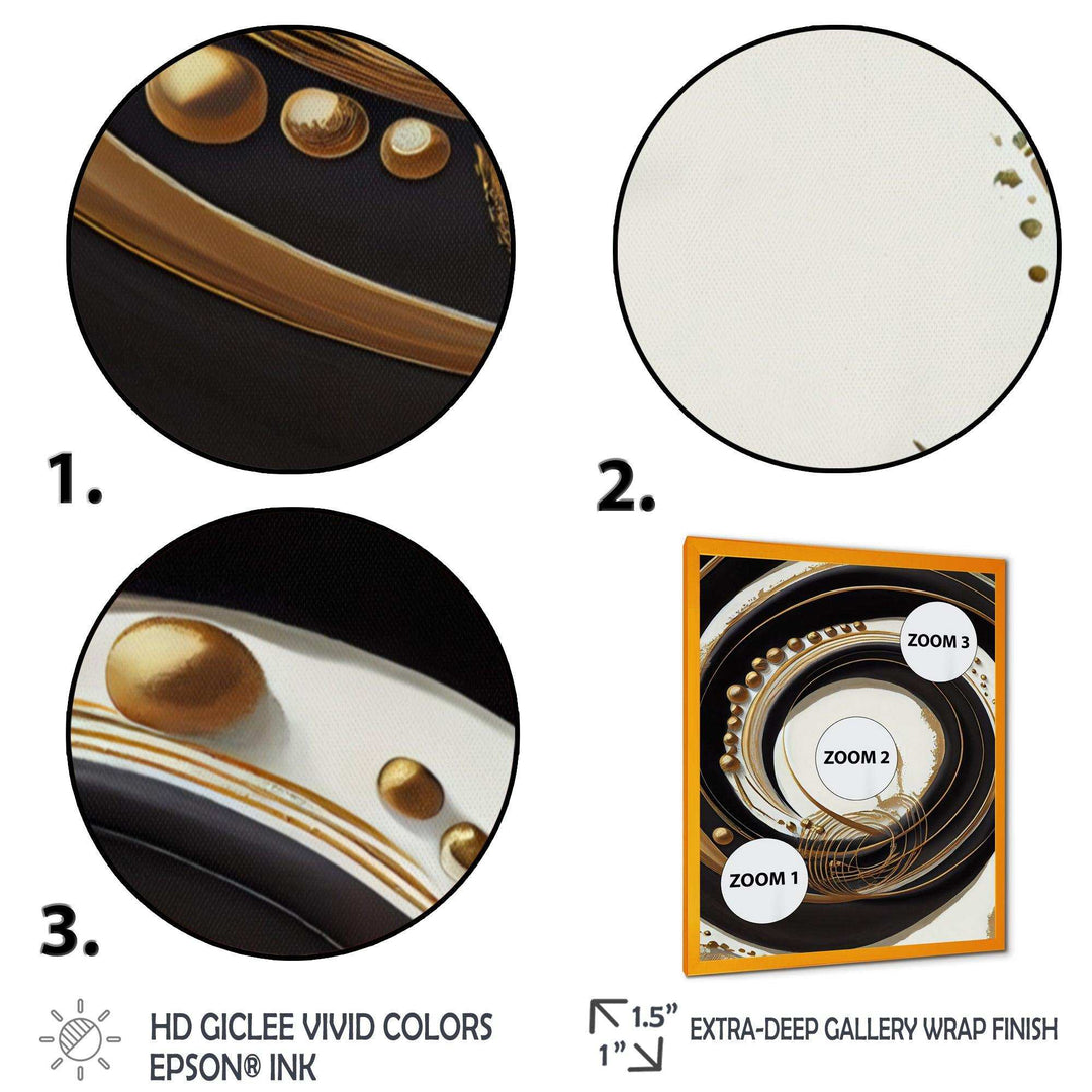 Gold Glamour Circle III - Modern Canvas Wall Art
