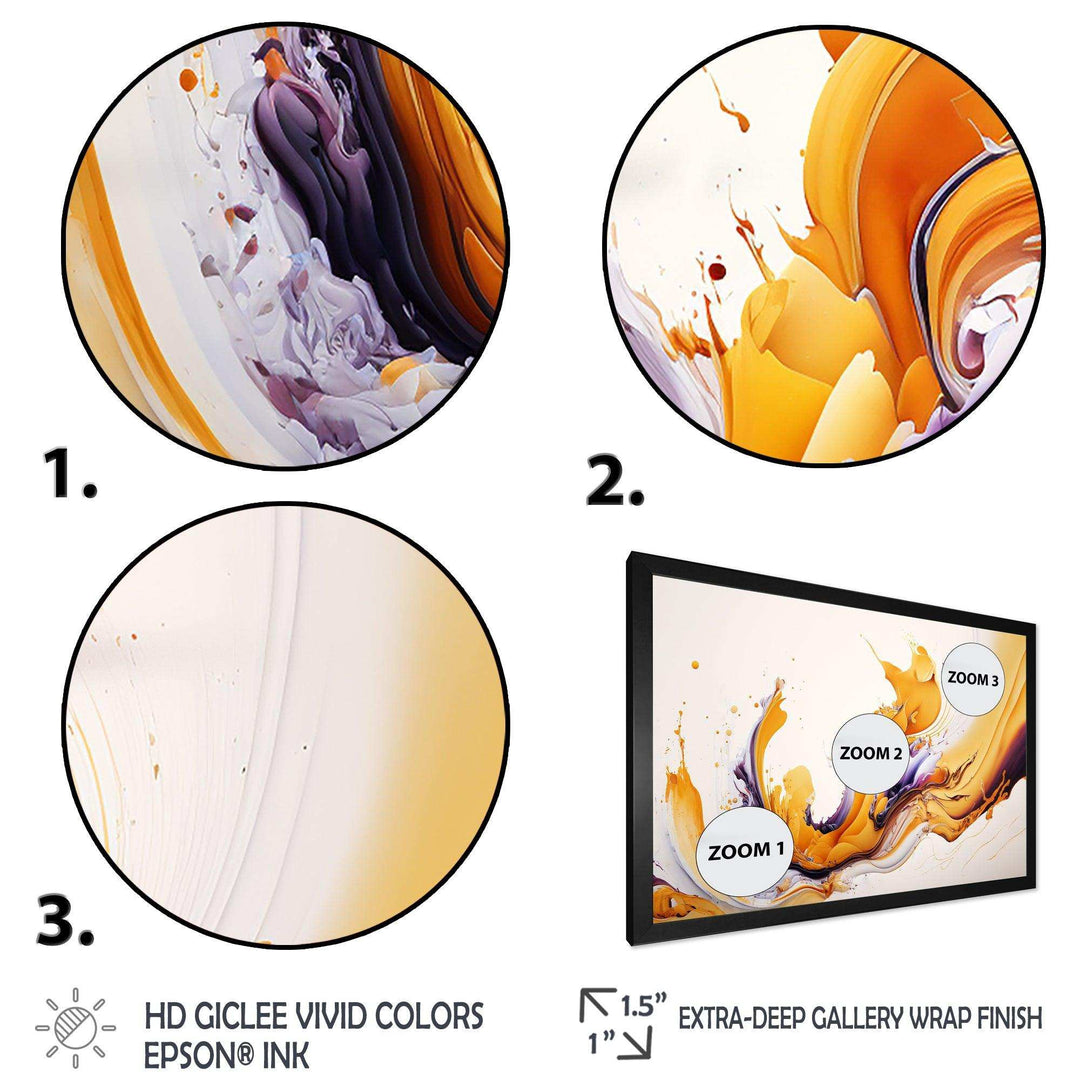 White And Gold Fusion I - Modern Wall Art Prints