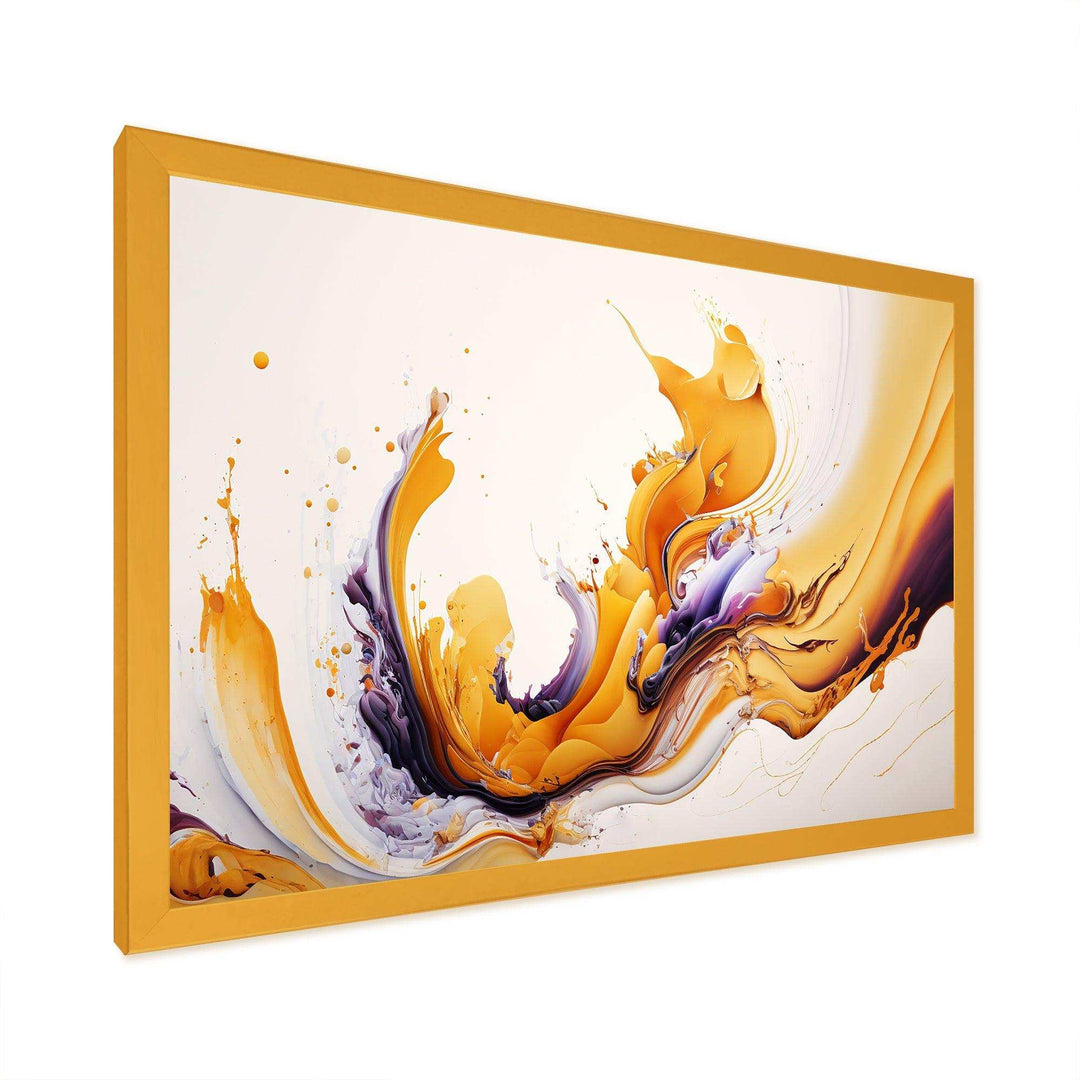 White And Gold Fusion I - Modern Wall Art Prints