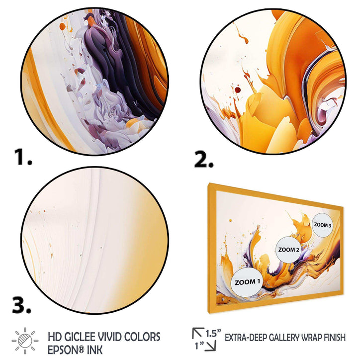 White And Gold Fusion I - Modern Wall Art Prints
