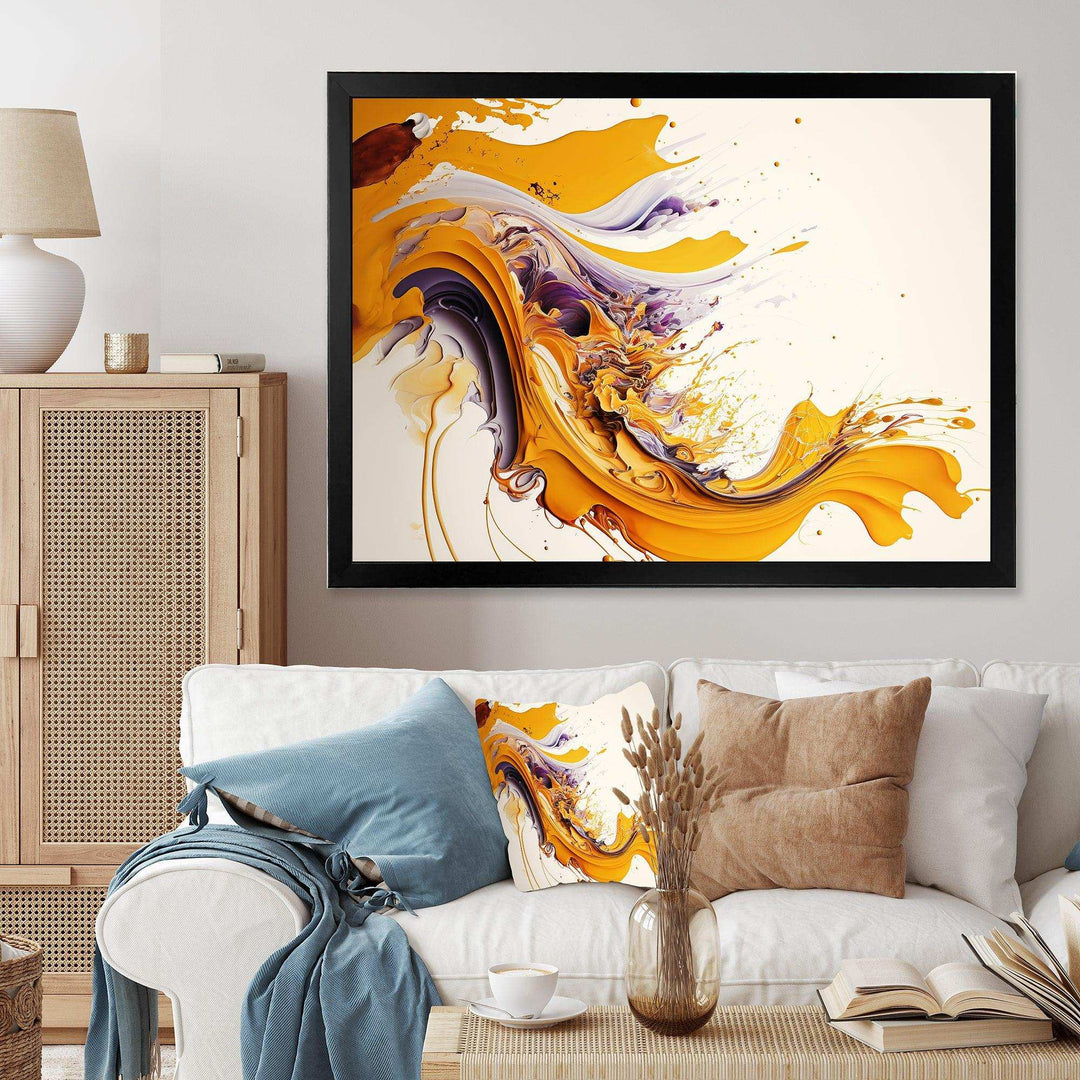 White And Gold Fusion V - Modern Canvas Wall Art