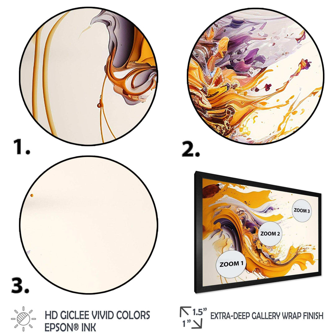 White And Gold Fusion V - Modern Canvas Wall Art