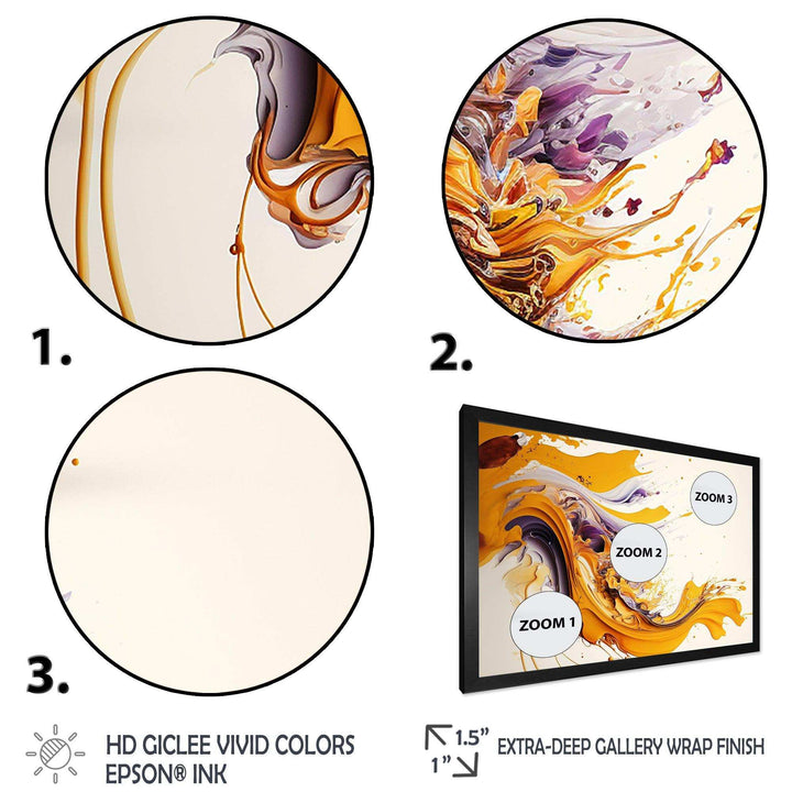 White And Gold Fusion V - Modern Canvas Wall Art