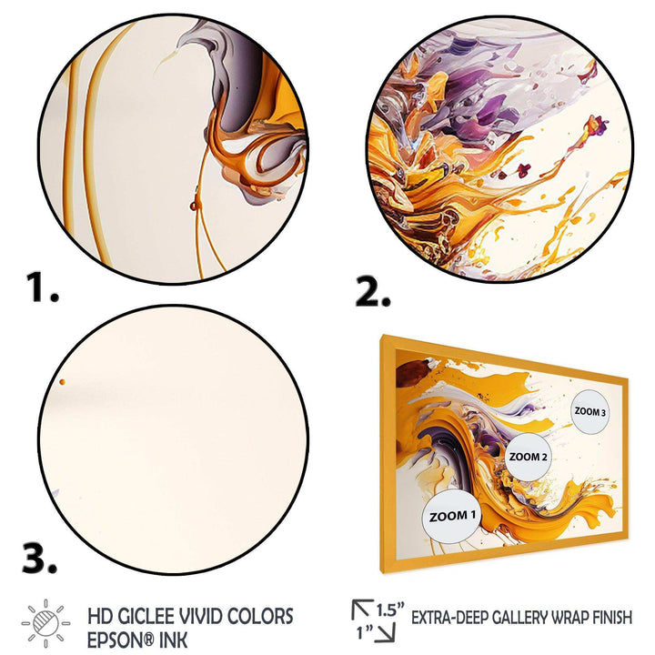 White And Gold Fusion V - Modern Canvas Wall Art