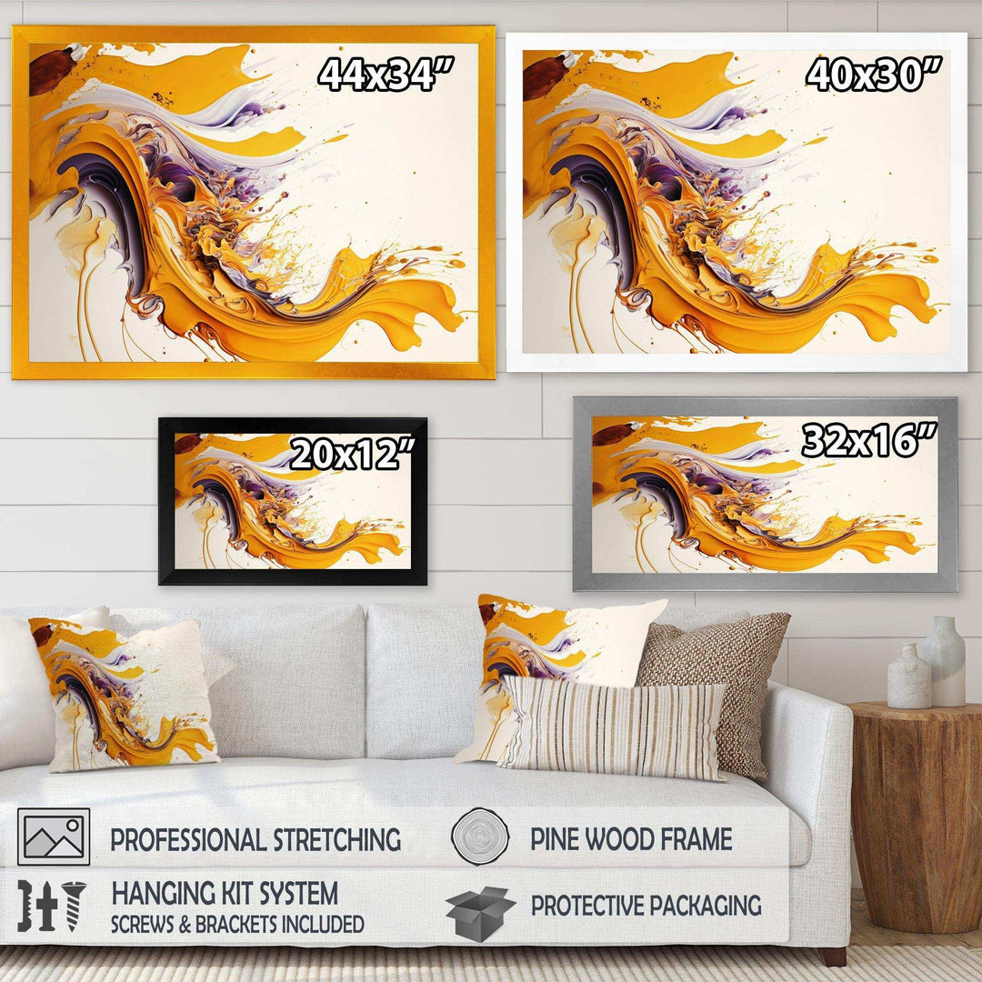 White And Gold Fusion V - Modern Canvas Wall Art