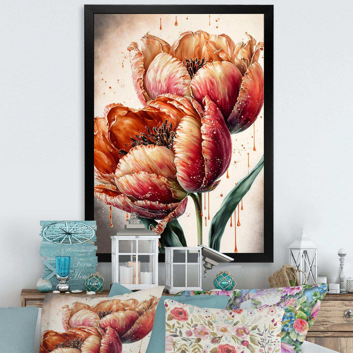 Blooming Red Tulip