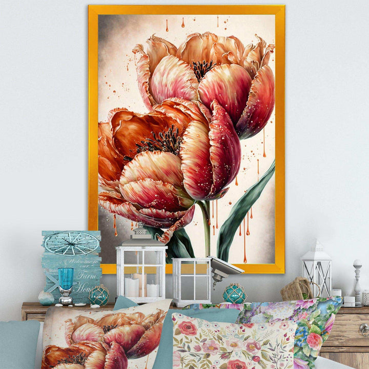 Blooming Red Tulip