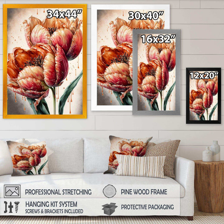Blooming Red Tulip