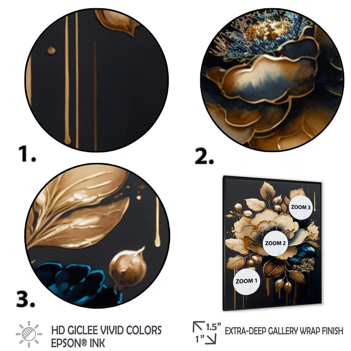 Blue And Gold Camellia I