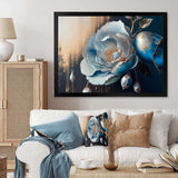 Vibrant Blue Camellia Flower I