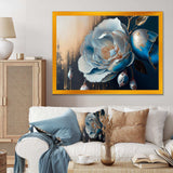 Vibrant Blue Camellia Flower I