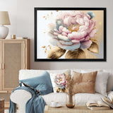 Pink And Gold Camellia Flower I