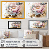 Pink And Gold Camellia Flower I