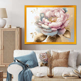 Pink And Gold Camellia Flower I