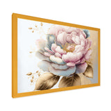 Pink And Gold Camellia Flower I