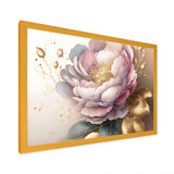 Pink And Gold Camellia Flower II