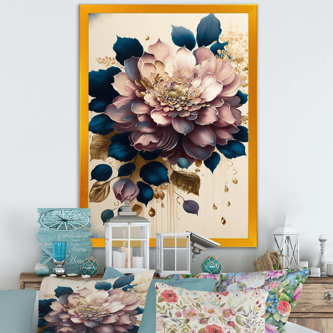 Deep Pink Dahlia Floral Design I