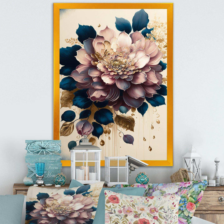 Deep Pink Dahlia Floral Design I