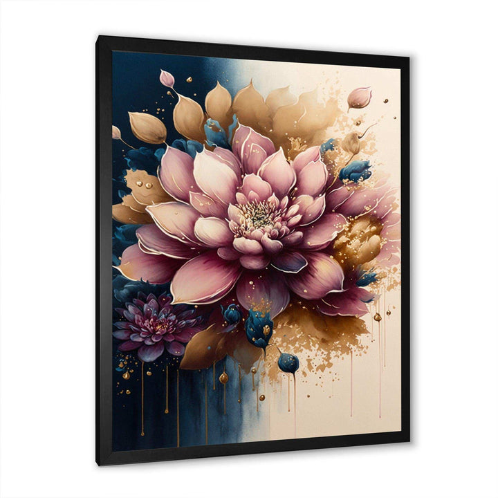 Deep Pink Dahlia Floral Design III