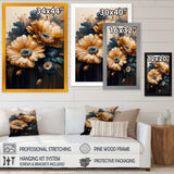 Light Orange And Dark Blue Daisy I