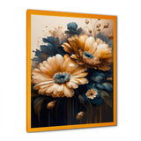 Light Orange And Dark Blue Daisy I